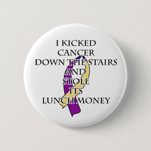 Badge Rond 5 Cm Vessie Cancer Bulle (Devant)