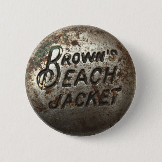 Badge Rond 5 Cm Veste de la plage de Brown