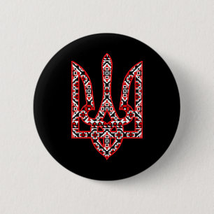 Badge Rond 5 Cm Veste ukrainienne en Herb Vyshyvanka, Art ukrainie