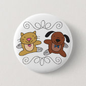 Badge Rond 5 Cm Vet chien & chat (Devant)