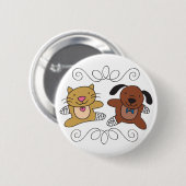 Badge Rond 5 Cm Vet chien & chat (Devant & derrière)