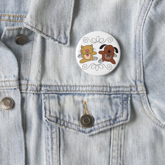 Badge Rond 5 Cm Vet chien & chat (En situation)