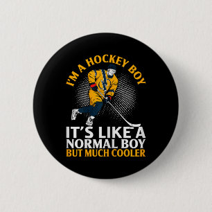 Badge Rond 5 Cm Vêtements amusants de hockey sur glace pour gardie
