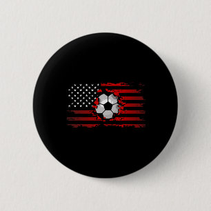 Badge Rond 5 Cm Vêtements de football avec drapeau américain - Foo