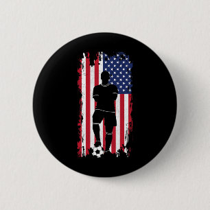 Badge Rond 5 Cm Vêtements de football de drapeau américain - Femme