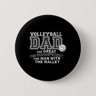 Badge Rond 5 Cm Vêtements de volley-ball - Volleyball papa
