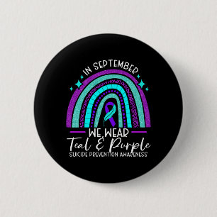 Badge Rond 5 Cm Vêtements pour hommes sarcelle violet Prévention d