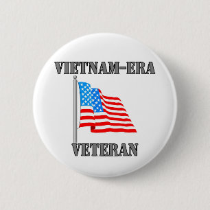 Badge Rond 5 Cm vétéran de Vietnam-ère