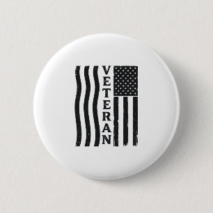 Badge Rond 5 Cm Vétéran Drapeau Américain Vintage Vector Design de