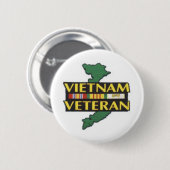 Badge Rond 5 Cm Vétéran du Vietnam (Devant & derrière)