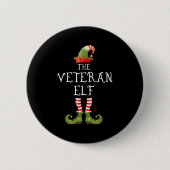 Badge Rond 5 Cm Veteran Elf Family Matching Group Christmas Us Arm (Devant)
