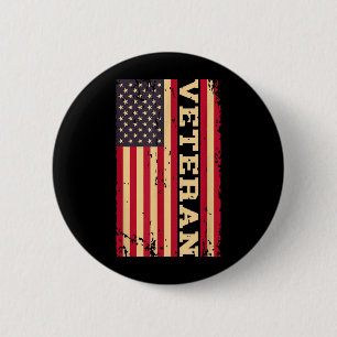 Badge Rond 5 Cm Vétéran Jour Des Vétérans États-Unis États-Unis Aa