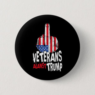 Badge Rond 5 Cm Vétérans contre Trump Vétérans militaires anti-Tru