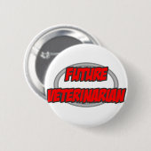Badge Rond 5 Cm Vétérinaire futur (Devant & derrière)