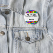 Badge Rond 5 Cm Veuillez appeler l'étiquette d'identification (En situation)