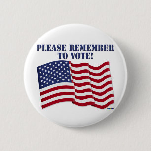 BADGE ROND 5 CM VEUILLEZ VOUS SOUVENIR DE VOTER !