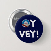 Badge Rond 5 Cm vey oy d'obama (Devant & derrière)