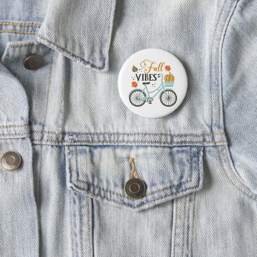 Badge Rond 5 Cm Vibes Automatiques À Vélo (En situation)