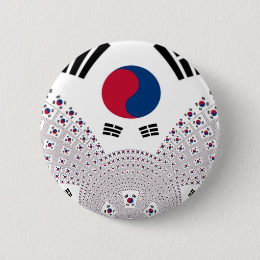 Badge Rond 5 Cm Vibes coréennes : Un message de paix (Devant)