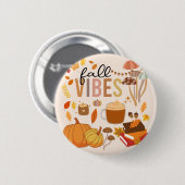 Badge Rond 5 Cm Vibes d'automne (Devant & derrière)