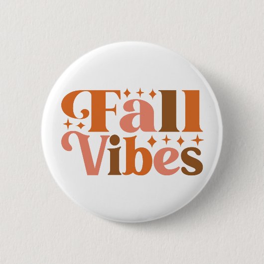 Badge Rond 5 Cm Vibes d'automne (Devant)