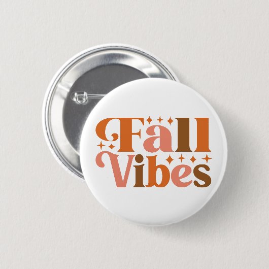 Badge Rond 5 Cm Vibes d'automne (Devant & derrière)