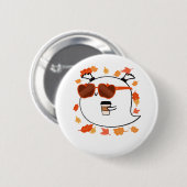 Badge Rond 5 Cm Vibes D'Automne Cute Ghost Classic T-Shirt (Devant & derrière)