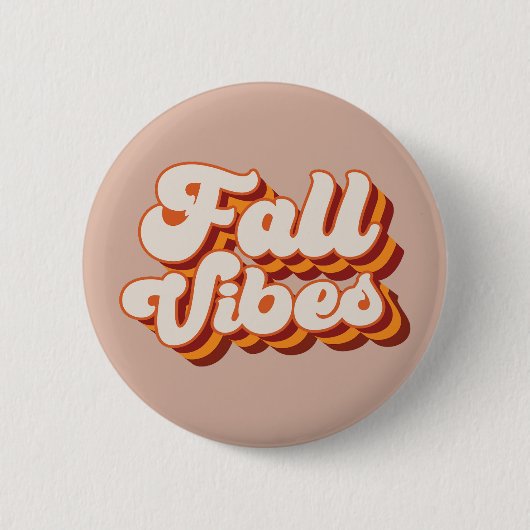 Badge Rond 5 Cm Vibes d'automne rétro (Devant)