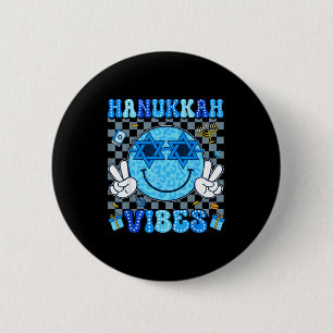 Badge Rond 5 Cm Vibes de Hanouka T-shirt de Chanukah Joyeux Hanouk