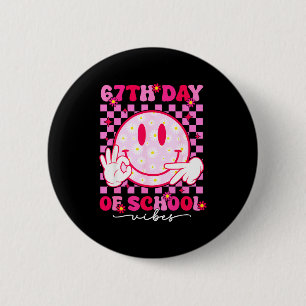 Badge Rond 5 Cm Vibes de la 67e journée d'école 67 Mème Visage sou