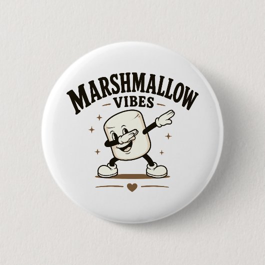 Badge Rond 5 Cm Vibes de marshmallow (Devant)
