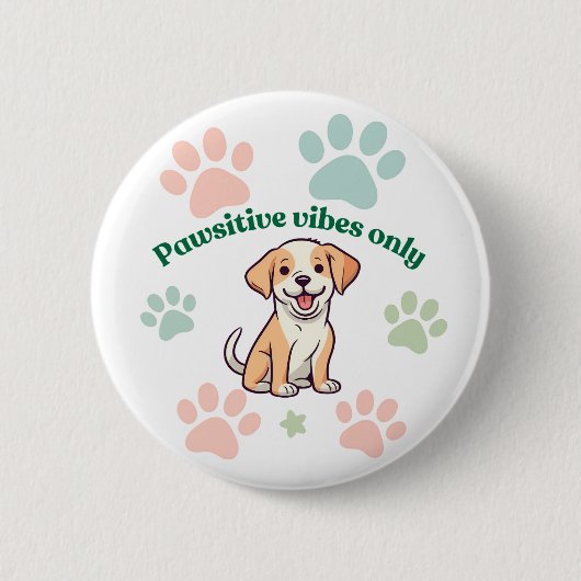 Badge Rond 5 Cm Vibes de tendance uniquement (Devant)