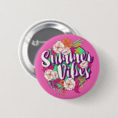Badge Rond 5 Cm Vibes d'été (Devant & derrière)