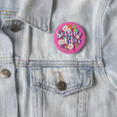 Badge Rond 5 Cm Vibes d'été (En situation)