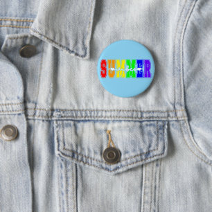 Badge Rond 5 Cm Vibes d'été LGBTQ   Fierté arc-en-ciel