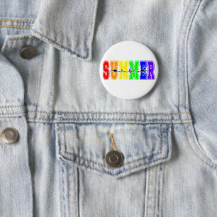 Badge Rond 5 Cm Vibes estivales LGBTQ   Fierté arc-en-ciel