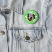 Badge Rond 5 Cm Vibes Pawsitive Vert Cute Kawaii Photo (En situation)