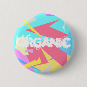 Badge Rond 5 Cm Vibes positives couleurs pastel Abstrait