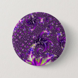 Badge Rond 5 Cm Vibrant Coloré Tripant Groovy Bohème Spirale Fract
