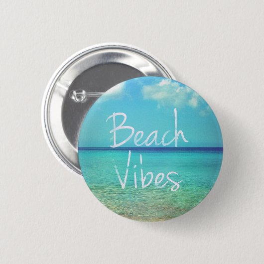 Badge Rond 5 Cm Vibraphone de plage (Devant & derrière)