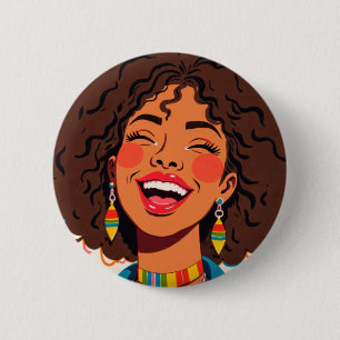 Badge Rond 5 Cm Vibrations Arc-en-Ciel