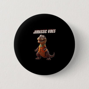 Badge Rond 5 Cm Vibrations Jurassiques