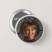 Badge Rond 5 Cm Vice-président Sarah (Devant & derrière)