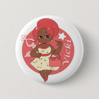 Badge Rond 5 Cm Vicki