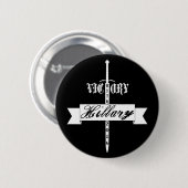Badge Rond 5 Cm Victoire avec Hillary - 2016 (Devant & derrière)