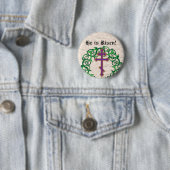 Badge Rond 5 Cm Victoire du Christ ! (En situation)