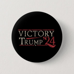 Badge Rond 5 Cm Victoire Trump 24 Président Républicain 47 États-U