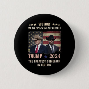 Badge Rond 5 Cm Victoire vintage Trump Vance Nous Avons Gagné Fête