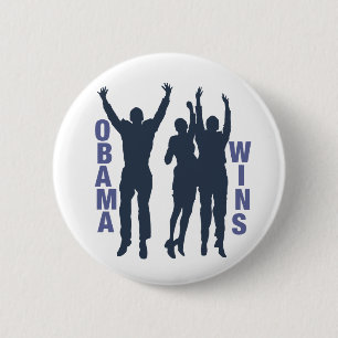 Badge Rond 5 Cm Victoires d'Obama