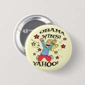 BADGE ROND 5 CM VICTOIRES D'OBAMA (Devant & derrière)